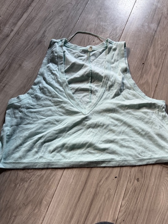 Free People Tops - Free People Light Mint V-Neck Cropped Tank